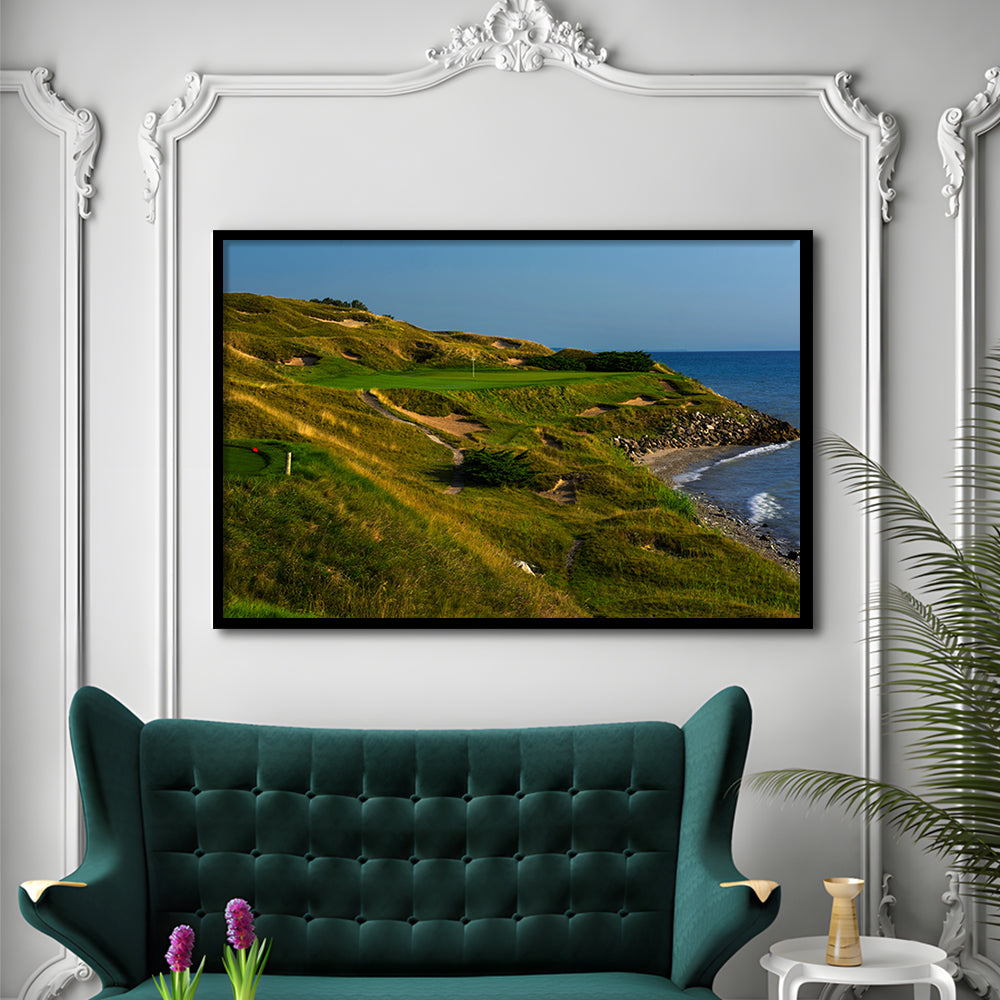 Whistling Straits Golf Resort, Straits Course Hole 07, Kohler, Wisconsin, Framed Art Print Wall Decor, Picture Framed