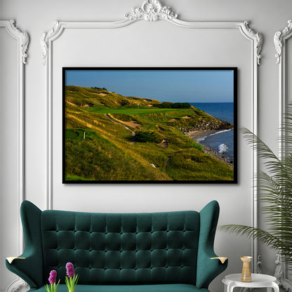 Whistling Straits Golf Resort, Straits Course Hole 07, Kohler, Wisconsin, Framed Art Print Wall Decor, Picture Framed