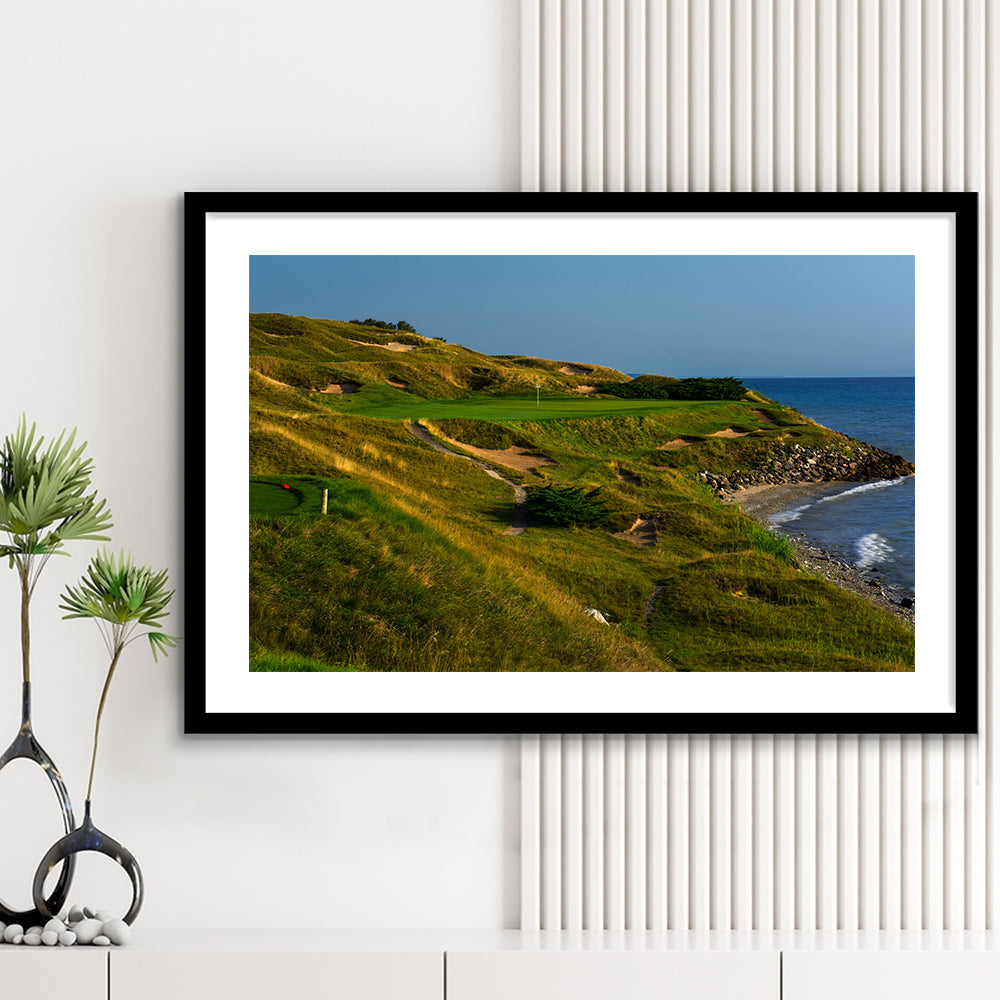 Whistling Straits Golf Resort, Straits Course Hole 07, Kohler, Wisconsin, Goft Art Print, Framed Art Print White Border