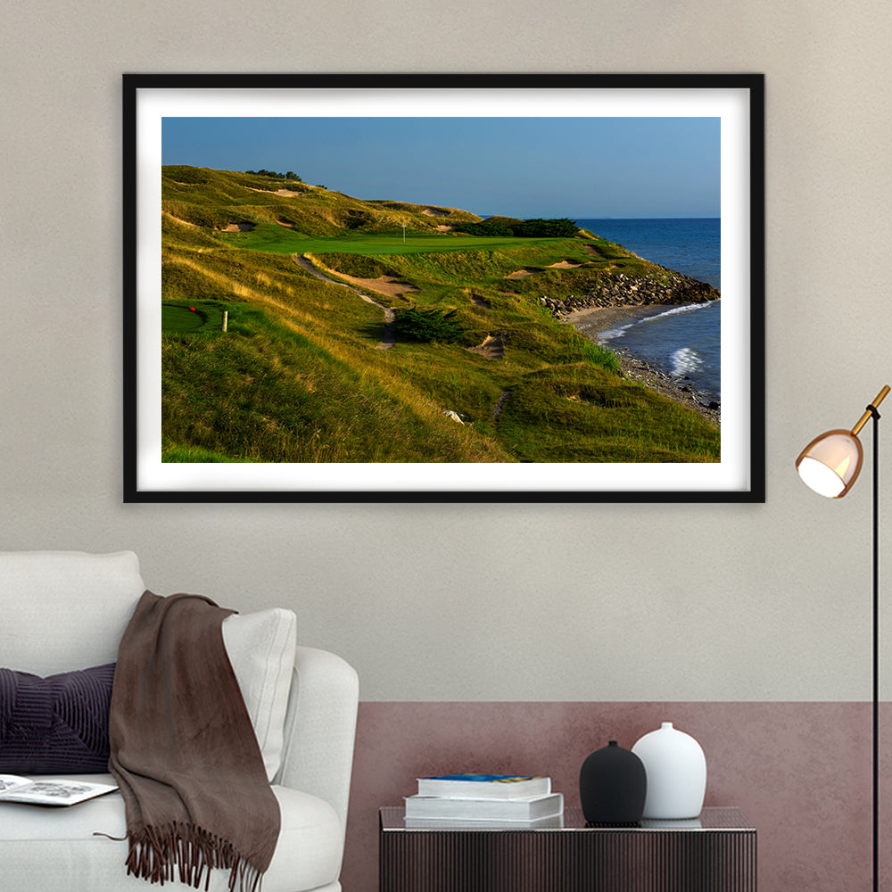 Whistling Straits Golf Resort, Straits Course Hole 07, Kohler, Wisconsin, Goft Art Print, Framed Art Print White Border