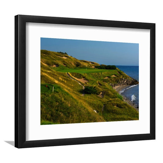 Whistling Straits Golf Resort, Straits Course Hole 07, Kohler, Wisconsin, Goft Art Print, Framed Art Print White Border