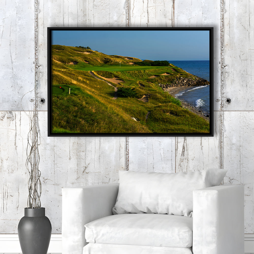 Whistling Straits Golf Resort, Straits Course Hole 07, Kohler, Wisconsin, Framed Canvas Print Wall Art