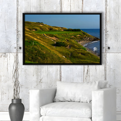 Whistling Straits Golf Resort, Straits Course Hole 07, Kohler, Wisconsin, Framed Canvas Print Wall Art
