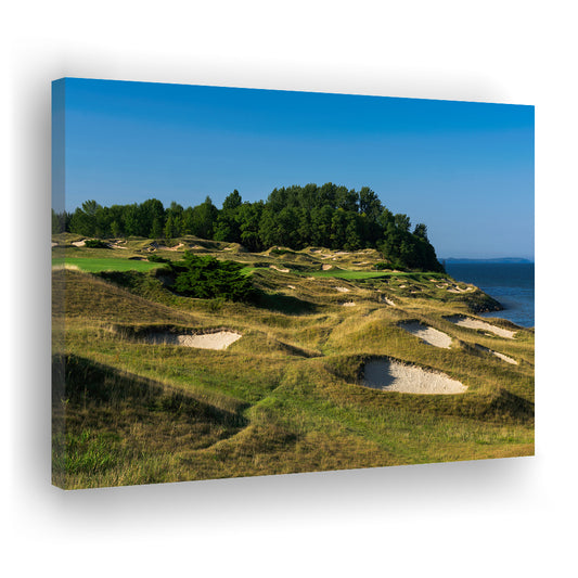 Whistling Straits Golf Resort, Straits Course Hole 14, Golf Art Print,Gifts Golf Lover