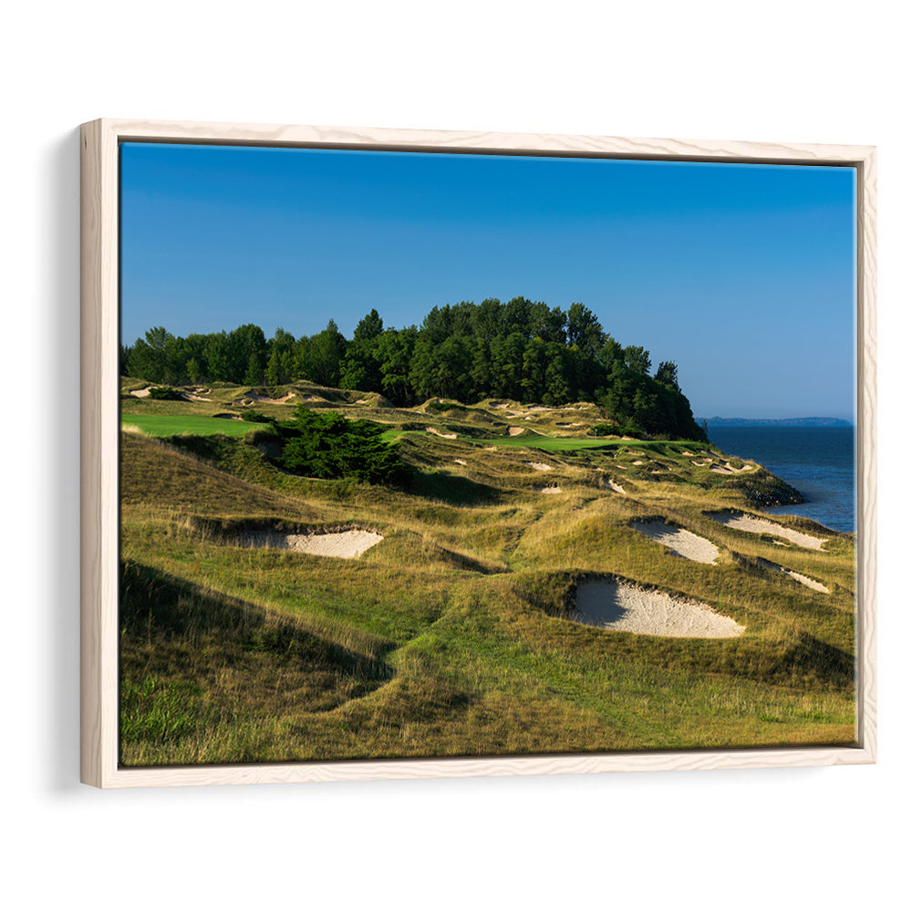 Whistling Straits Golf Resort, Straits Course Hole 14, Kohler, Wisconsin, Framed Canvas Print Wall Art