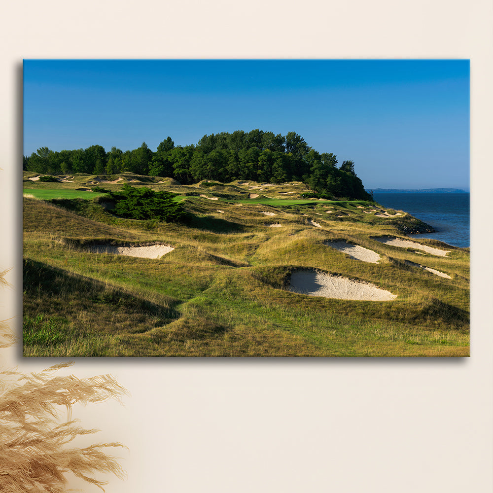 Whistling Straits Golf Resort, Straits Course Hole 14, Golf Art Print,Gifts Golf Lover
