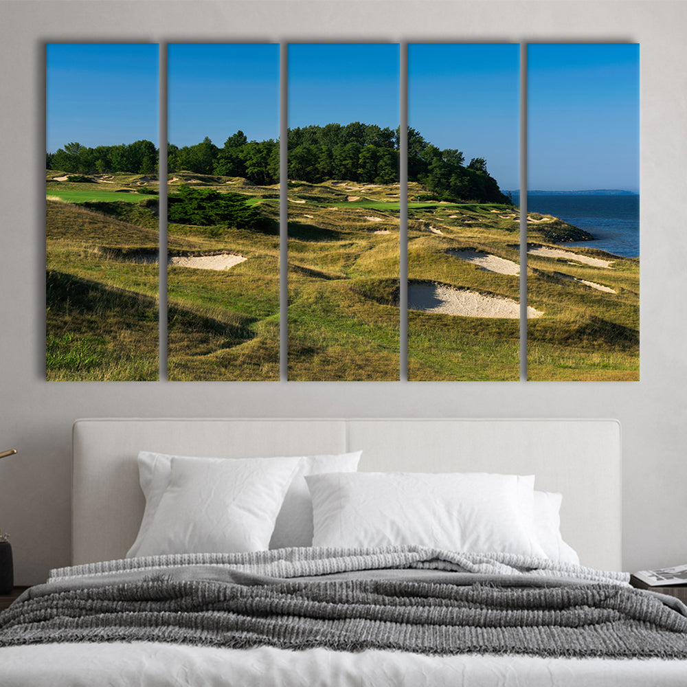 Whistling Straits Golf Resort, Straits Course Hole 14, Kohler, Wisconsin, Extra Large Canvas Print Wall Art