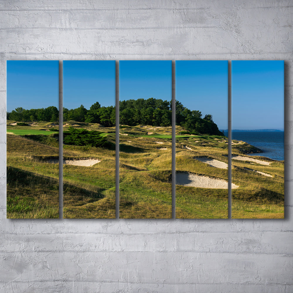 Whistling Straits Golf Resort, Straits Course Hole 14, Kohler, Wisconsin, Extra Large Canvas Print Wall Art