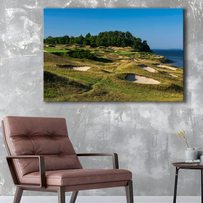 Whistling Straits Golf Resort, Straits Course Hole 14, Golf Art Print,Gifts Golf Lover