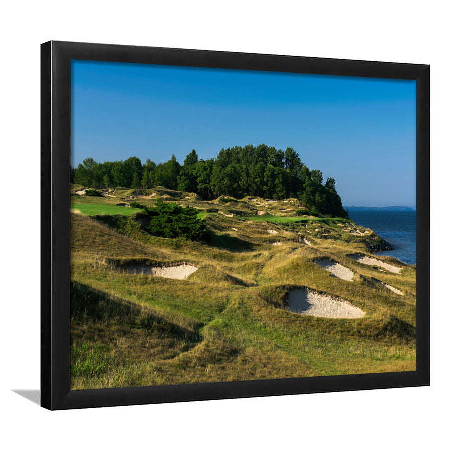 Whistling Straits Golf Resort, Straits Course Hole 14, Kohler, Wisconsin, Framed Art Print Wall Decor, Picture Framed
