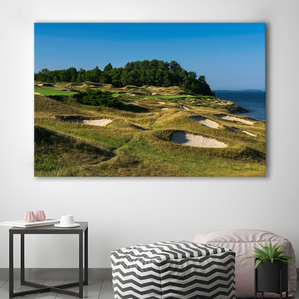 Whistling Straits Golf Resort, Straits Course Hole 14, Golf Art Print,Gifts Golf Lover
