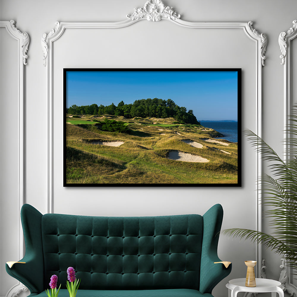 Whistling Straits Golf Resort, Straits Course Hole 14, Kohler, Wisconsin, Framed Art Print Wall Decor, Picture Framed
