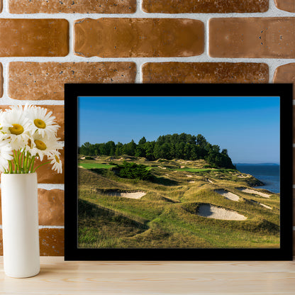 Whistling Straits Golf Resort, Straits Course Hole 14, Kohler, Wisconsin, Framed Art Print Wall Decor, Picture Framed