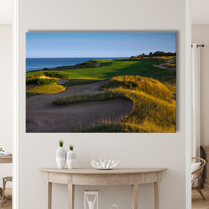 Whistling Straits Golf Resort, Straits Course Hole 16, Golf Art Print,Gifts Golf Lover