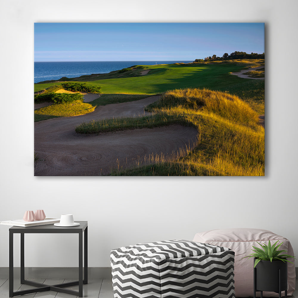 Whistling Straits Golf Resort, Straits Course Hole 16, Golf Art Print,Gifts Golf Lover