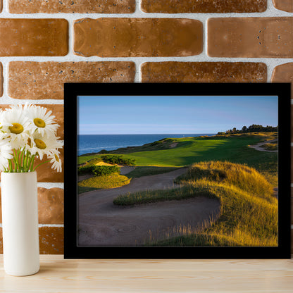Whistling Straits Golf Resort, Straits Course Hole 16, Kohler, Wisconsin, Framed Art Print Wall Decor, Picture Framed
