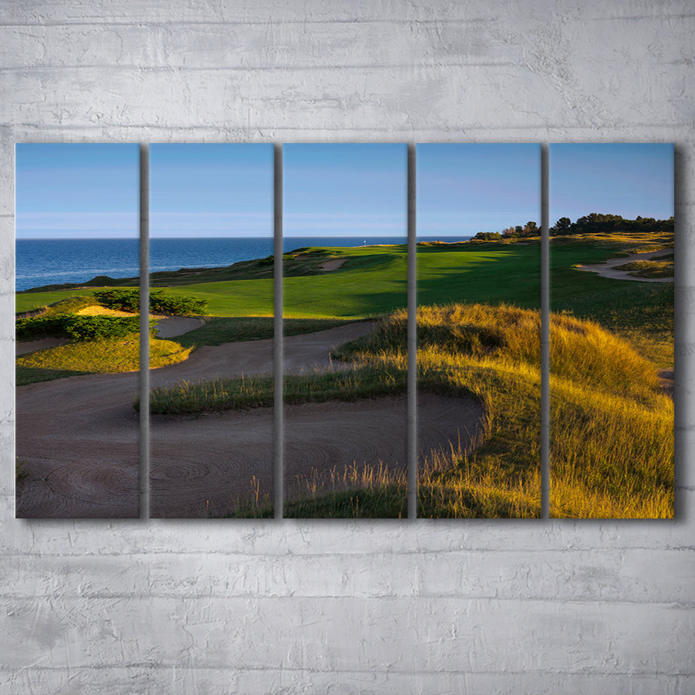 Whistling Straits Golf Resort, Straits Course Hole 16, Kohler, Wisconsin, Extra Large Canvas Print Wall Art