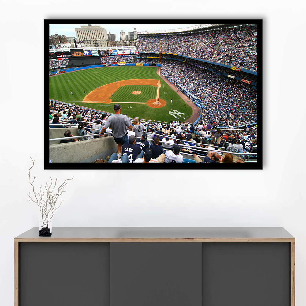 Wide View Yankee, Stadium Canvas, Sport Art, Gift for him, Framed Art Print Wall Decor, Picture Framed