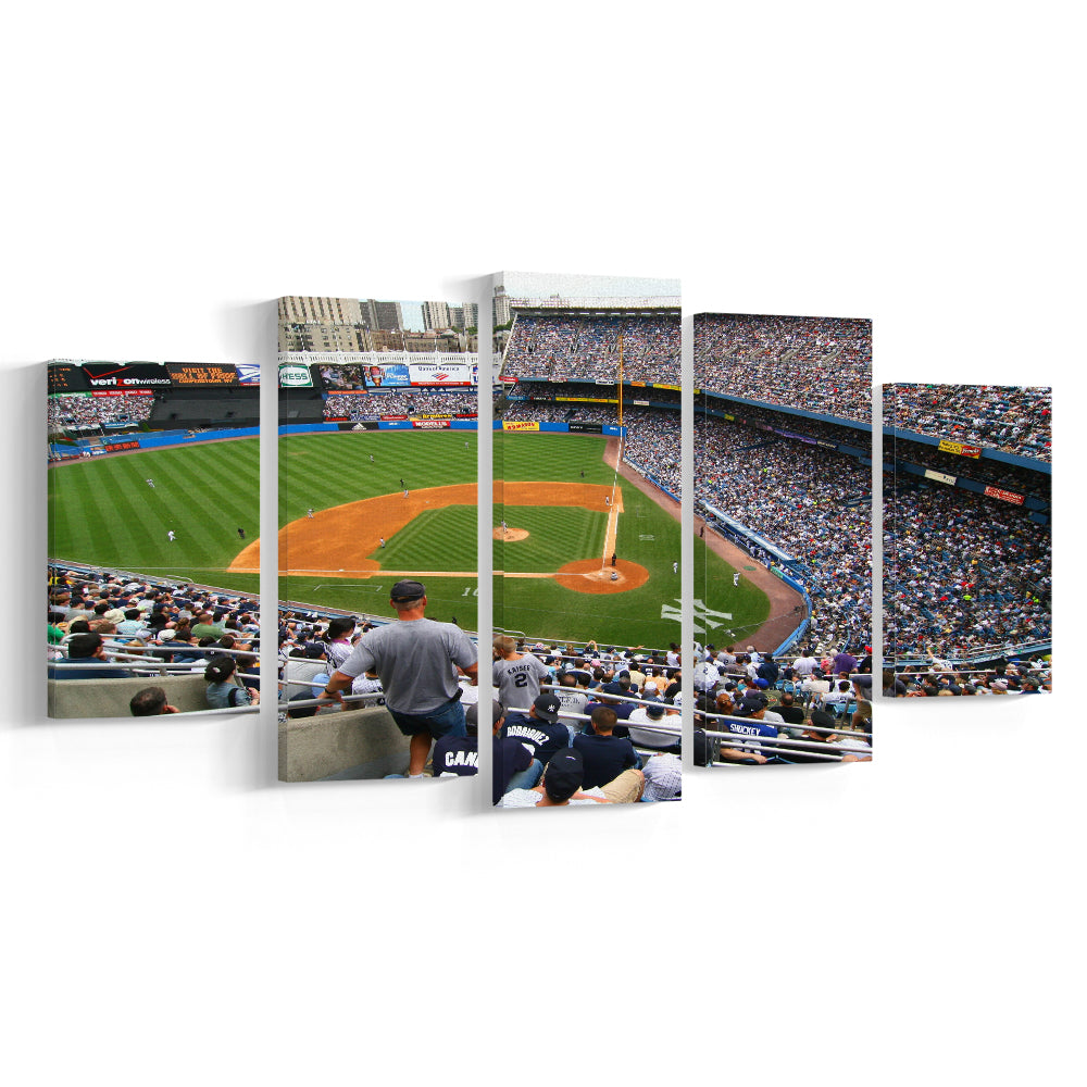 Wide View Yankee, Stadium Canvas, Sport Art, Gift for him, 5 Panel, Large Canvas, Canvas Print Wall Art