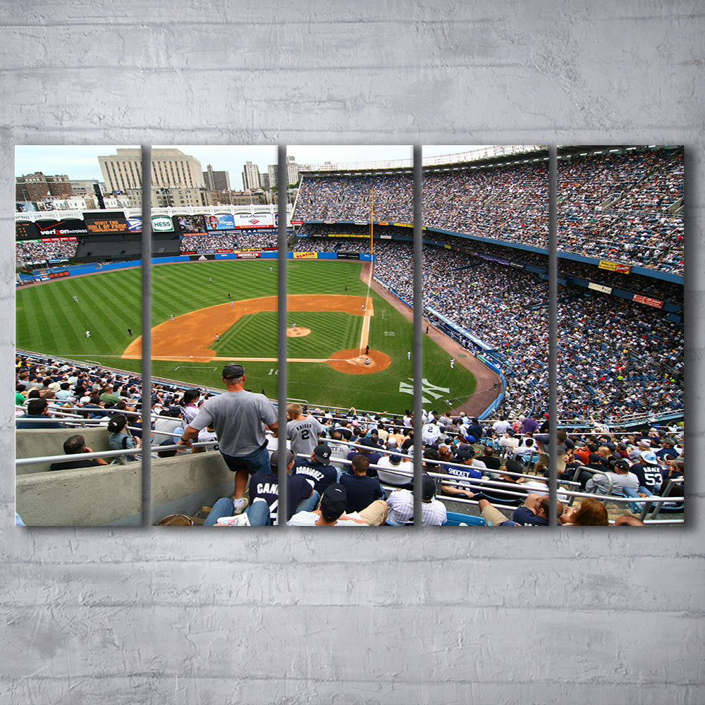 Wide View Yankee, Stadium Canvas, Sport Art, 5 Panel B, Extra Large Canvas, Canvas Print Wall Art