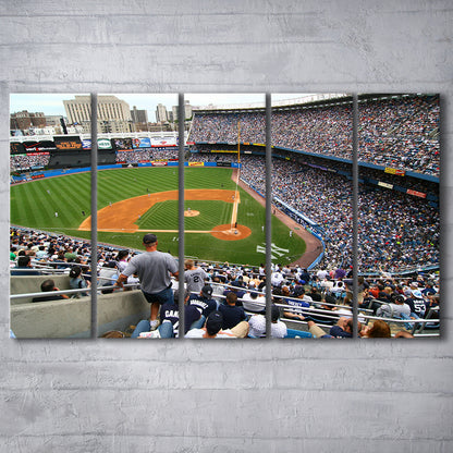 Wide View Yankee, Stadium Canvas, Sport Art, 5 Panel B, Extra Large Canvas, Canvas Print Wall Art