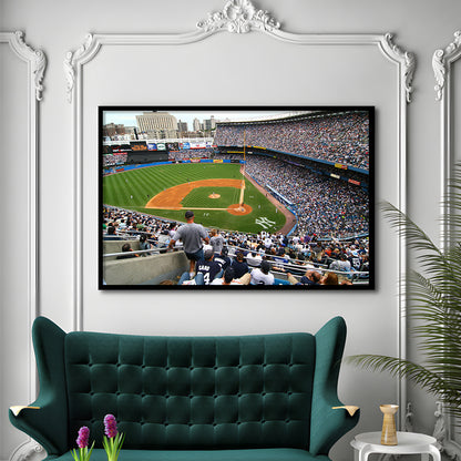 Wide View Yankee, Stadium Canvas, Sport Art, Gift for him, Framed Art Print Wall Decor, Picture Framed