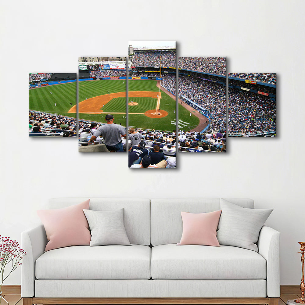 Wide View Yankee, Stadium Canvas, Sport Art, Gift for him, 5 Panel, Large Canvas, Canvas Print Wall Art