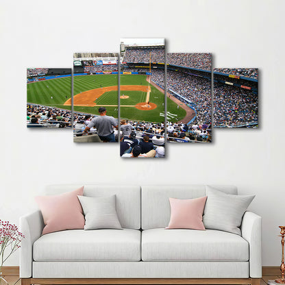 Wide View Yankee, Stadium Canvas, Sport Art, Gift for him, 5 Panel, Large Canvas, Canvas Print Wall Art