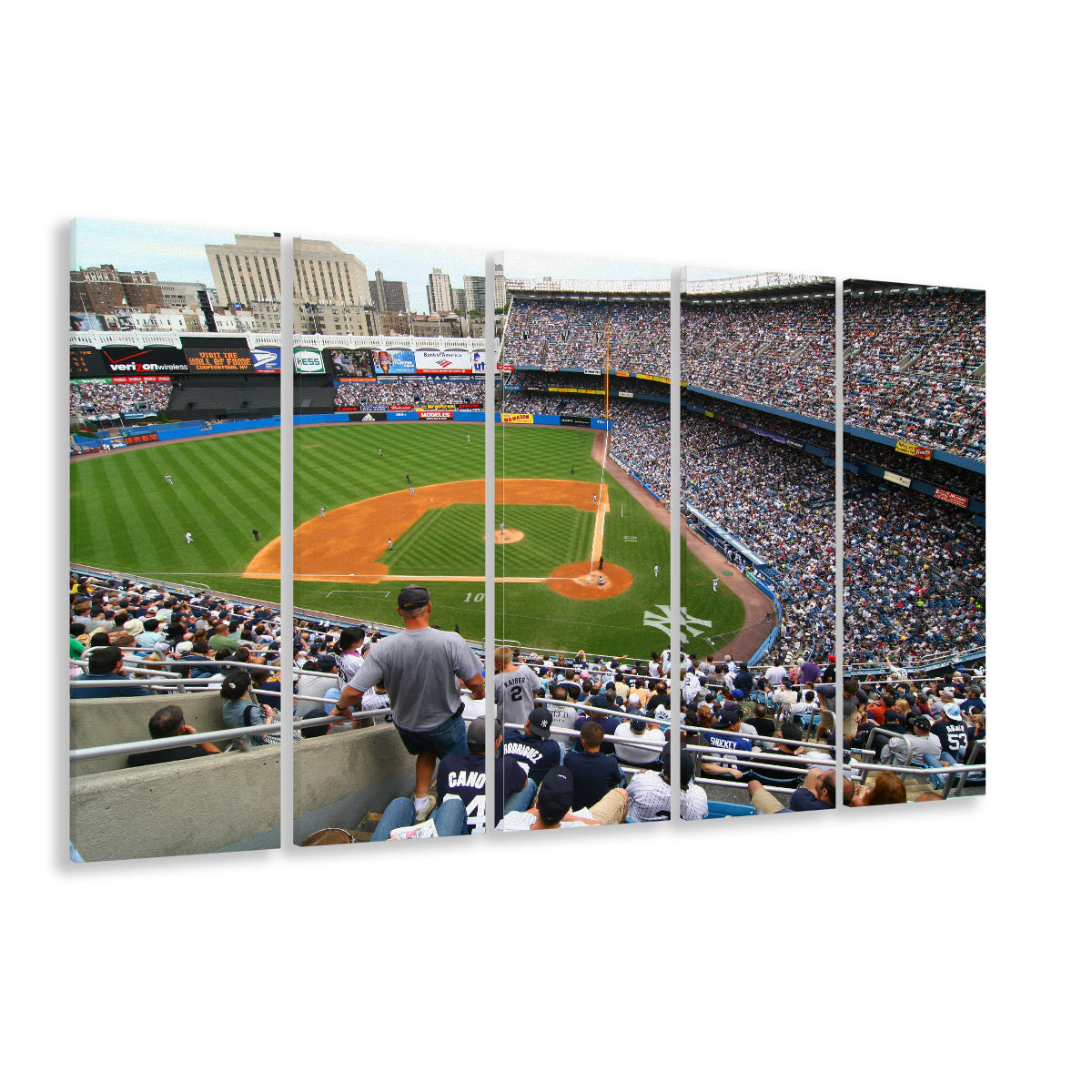 Wide View Yankee, Stadium Canvas, Sport Art, 5 Panel B, Extra Large Canvas, Canvas Print Wall Art