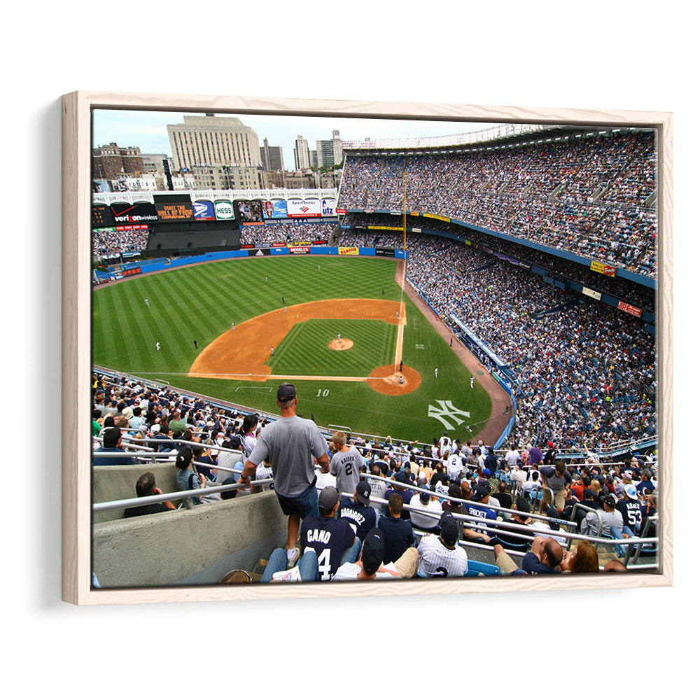 Wide View Yankee, Stadium Canvas, Sport Art, Framed Canvas Print Wall Art, Floating Frame