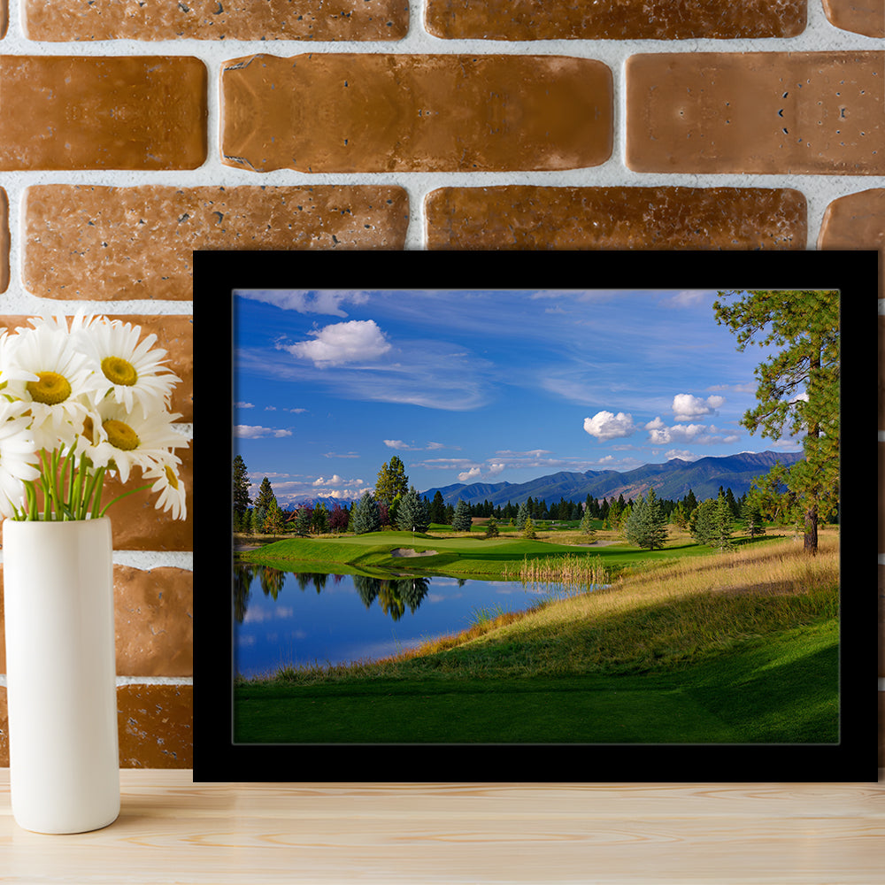 Wilderness Club Hole 05 Wilderness Golf Courses , Eureka, Montana, Framed Art Print Wall Decor, Picture Framed