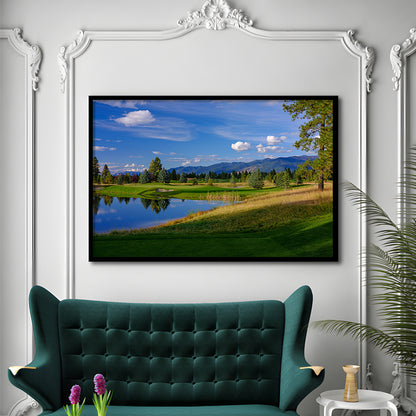 Wilderness Club Hole 05 Wilderness Golf Courses , Eureka, Montana, Framed Art Print Wall Decor, Picture Framed