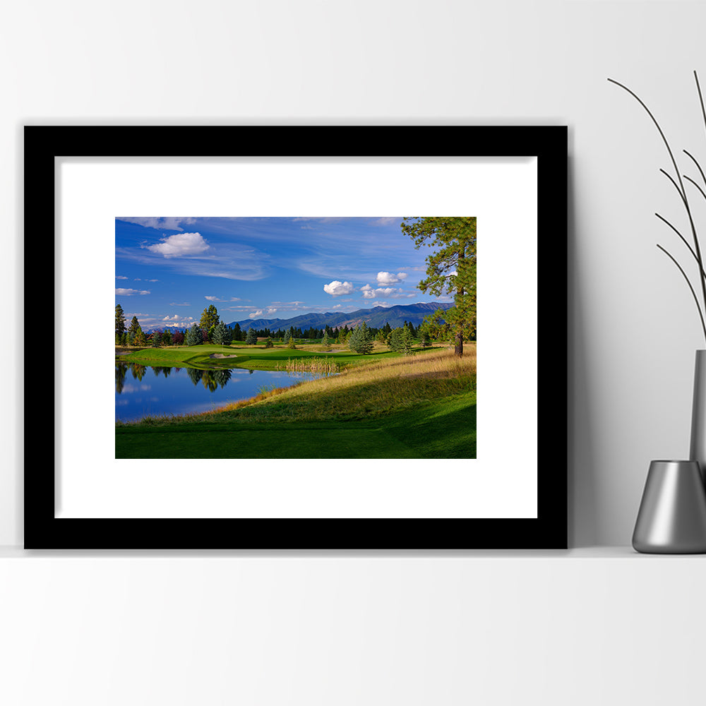 Wilderness Club Hole 05 Wilderness Golf Courses , Eureka, Montana, Goft Art Print, Framed Art Print White Border Wall Decor