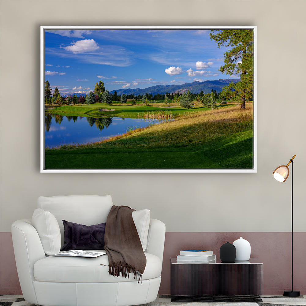 Wilderness Club Hole 05 Wilderness Golf Courses , Eureka, Montana, Floating Framed Canvas Print Wall Art