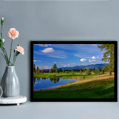 Wilderness Club Hole 05 Wilderness Golf Courses , Eureka, Montana, Framed Art Print Wall Decor, Picture Framed