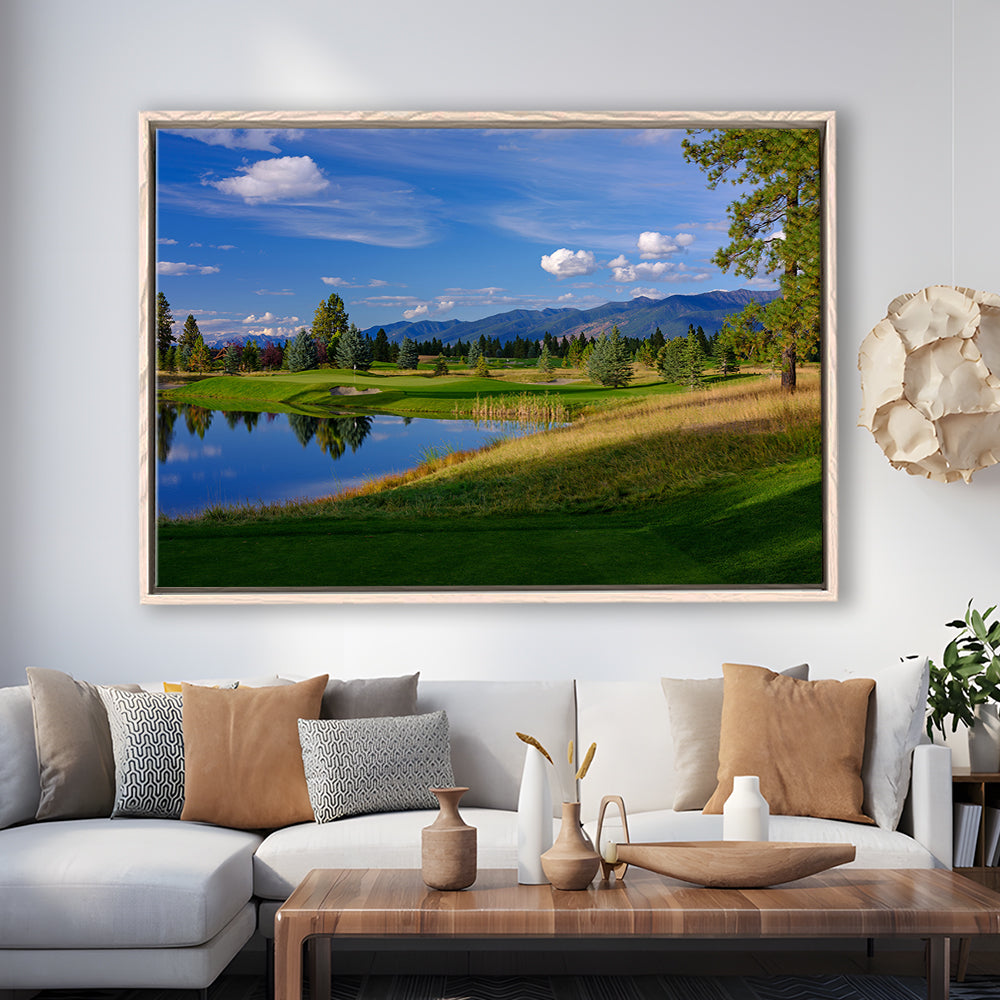 Wilderness Club Hole 05 Wilderness Golf Courses , Eureka, Montana, Floating Framed Canvas Print Wall Art