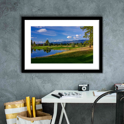 Wilderness Club Hole 05 Wilderness Golf Courses , Eureka, Montana, Goft Art Print, Framed Art Print White Border Wall Decor
