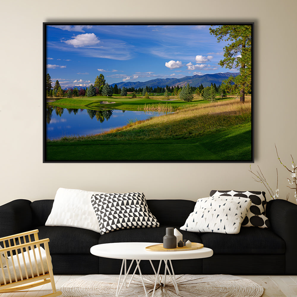 Wilderness Club Hole 05 Wilderness Golf Courses , Eureka, Montana, Floating Framed Canvas Print Wall Art