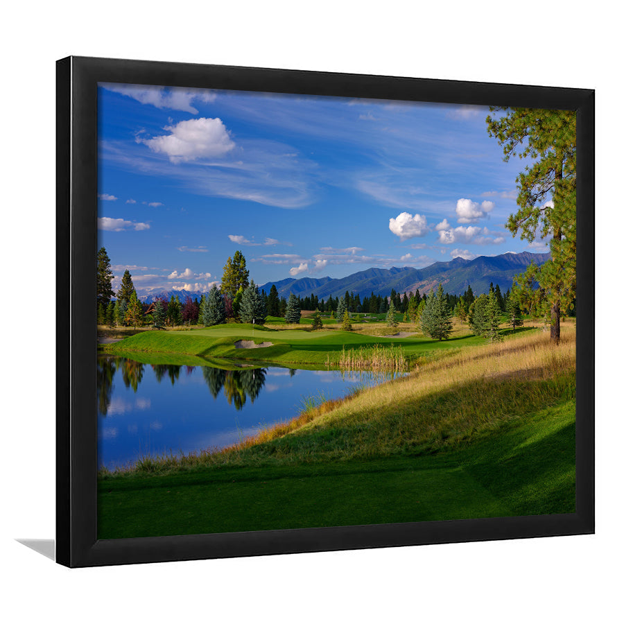 Wilderness Club Hole 05 Wilderness Golf Courses , Eureka, Montana, Framed Art Print Wall Decor, Picture Framed