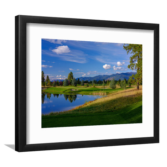 Wilderness Club Hole 05 Wilderness Golf Courses , Eureka, Montana, Goft Art Print, Framed Art Print White Border Wall Decor