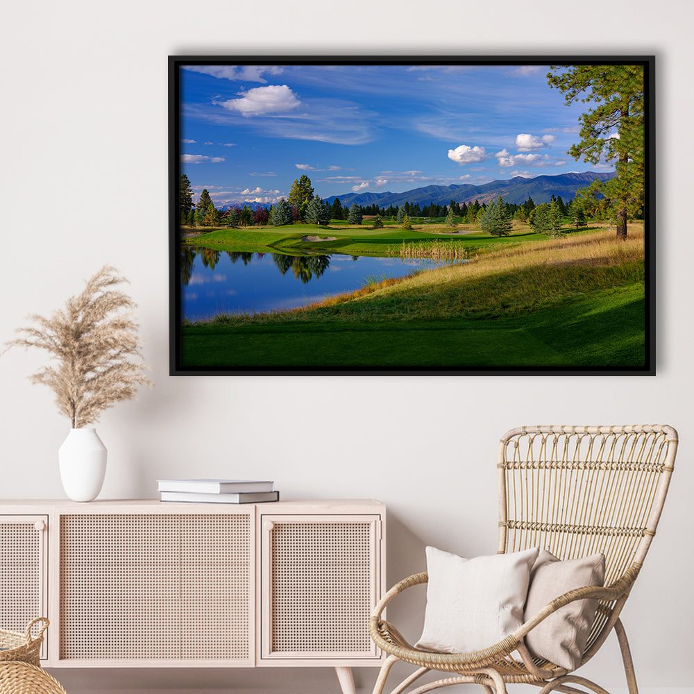 Wilderness Club Hole 05 Wilderness Golf Courses , Eureka, Montana, Floating Framed Canvas Print Wall Art