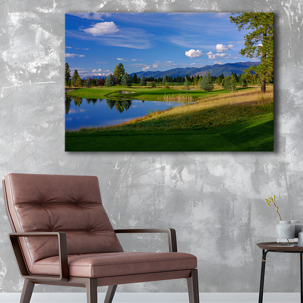 Wilderness Club Hole 05 Wilderness Golf Courses , Eureka, Montana, Golf Art Print