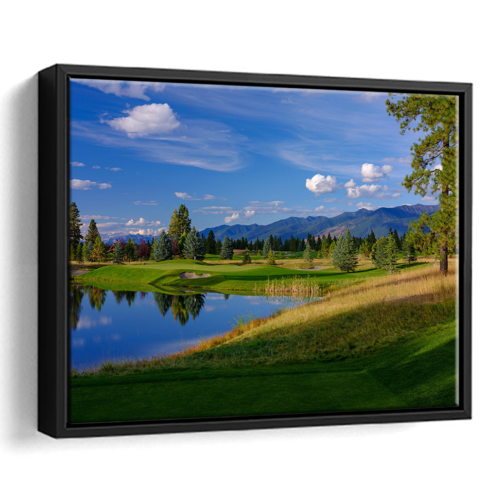 Wilderness Club Hole 05 Wilderness Golf Courses , Eureka, Montana, Floating Framed Canvas Print Wall Art