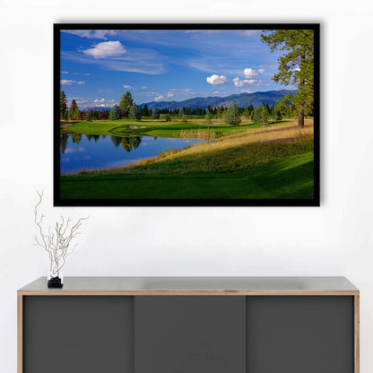 Wilderness Club Hole 05 Wilderness Golf Courses , Eureka, Montana, Framed Art Print Wall Decor, Picture Framed