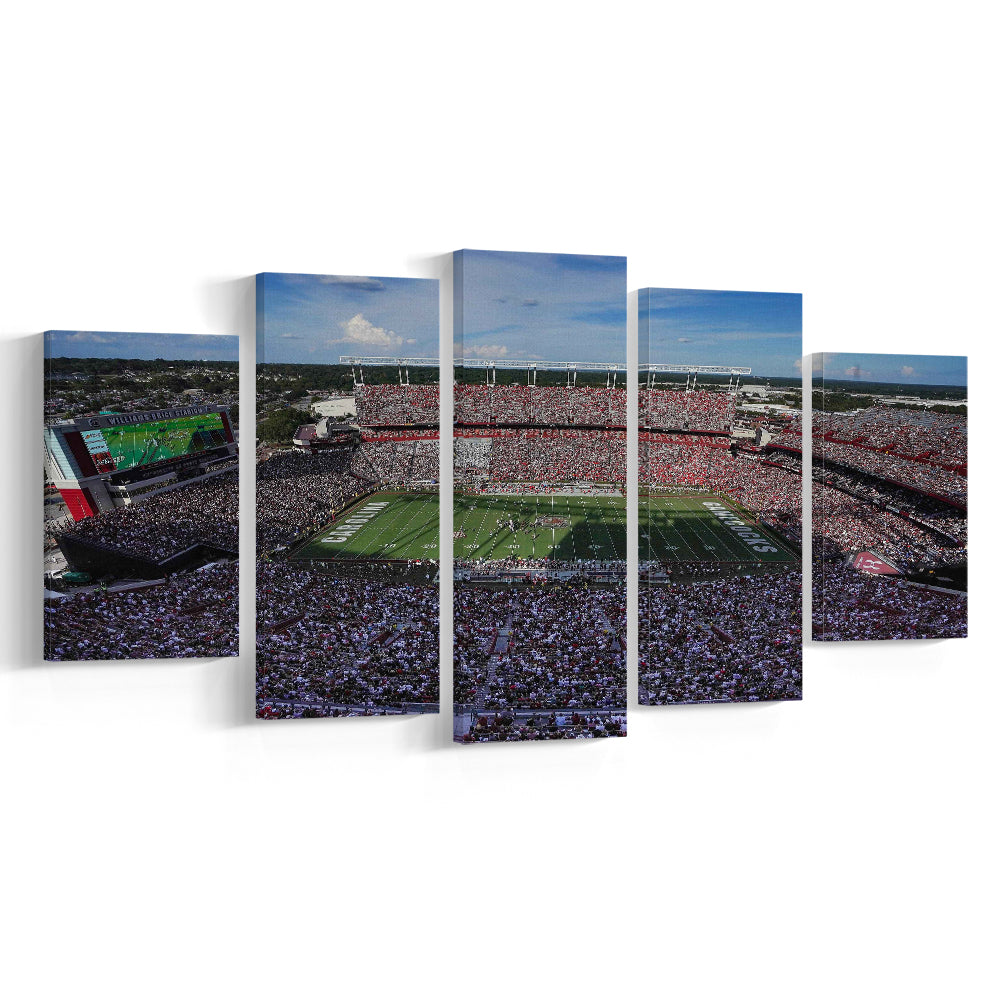 William Brice Stadium, Stadium Canvas, Sport Art, Gift for him, 5 Panel, Large Canvas, Canvas Print Wall Art