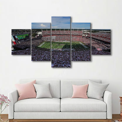 William Brice Stadium, Stadium Canvas, Sport Art, Gift for him, 5 Panel, Large Canvas, Canvas Print Wall Art