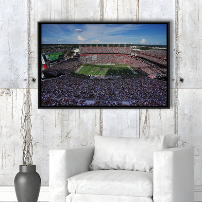William Brice Stadium, Stadium Canvas, Sport Art, Framed Canvas Print Wall Art, Floating Frame