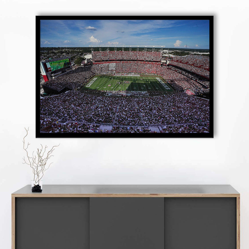 William Brice Stadium, Stadium Canvas, Sport Art, Gift for him, Framed Art Print Wall Decor, Picture Framed