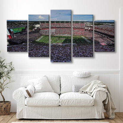 William Brice Stadium, Stadium Canvas, Sport Art, Gift for him, 5 Panel, Large Canvas, Canvas Print Wall Art