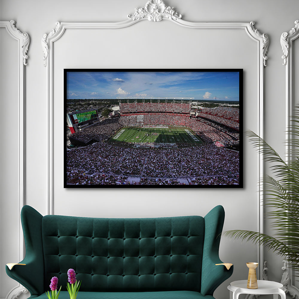 William Brice Stadium, Stadium Canvas, Sport Art, Gift for him, Framed Art Print Wall Decor, Picture Framed